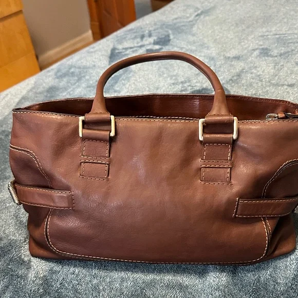 MICHAEL Michael Kors Rich Brown Leather Satchel - Picture 6 of 7